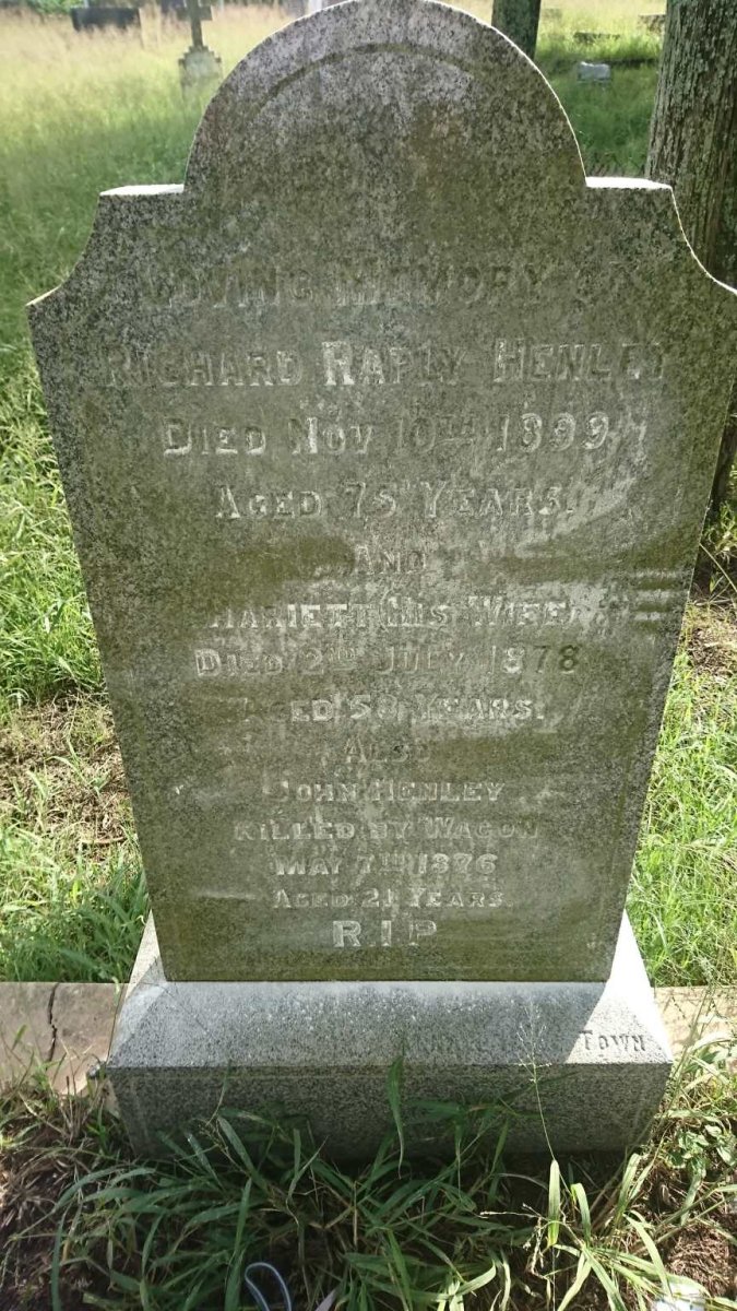 HENLEY Richard Raply -1899 &amp; Hariett -1878 :: HENLEY John -1876