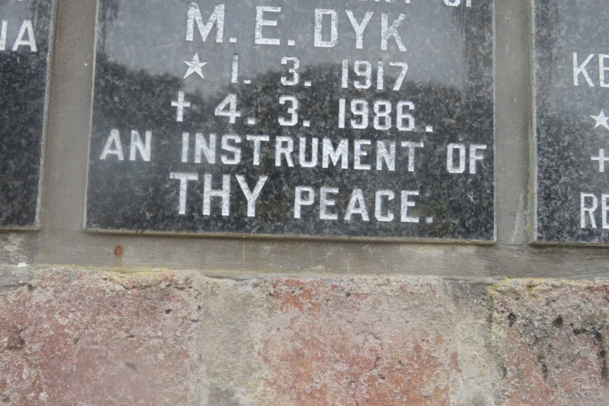 DYK M.E. 1917-1986