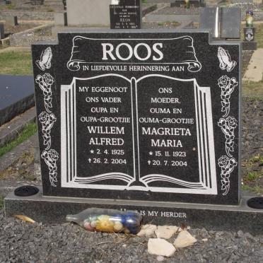 ROOS Willem Alfred 1925-2004 &amp; Magrieta Maria 1923-2004