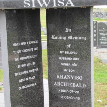 SIWISA Khanyiso Archiebald 1967-2005
