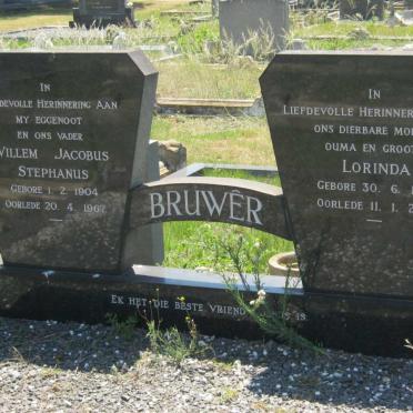 BRUWER Willem Jacobus stephanus 1904-1967 &amp; Lorinda 1908-2001