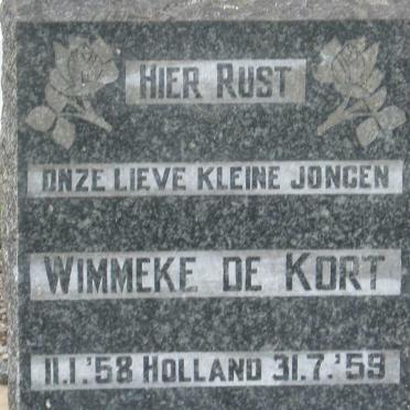 KORT Wimmeke, de 1958-1959