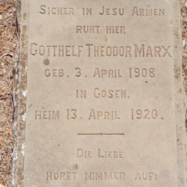 MARX Gotthelf Theodor 1908-1920