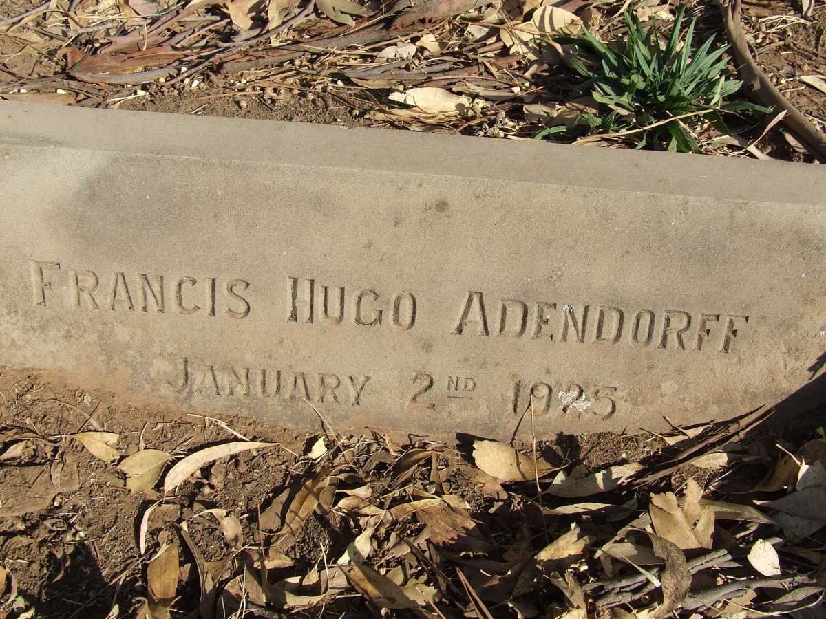 ADENDORFF Francis Hugo -1925