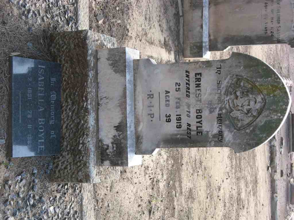 BOYLE Ernest -1919 &amp; Isabella 1891-1969