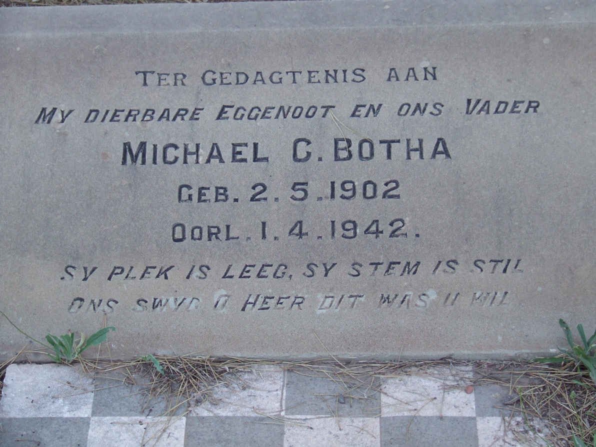 BOTHA Michael C. 1902-1942