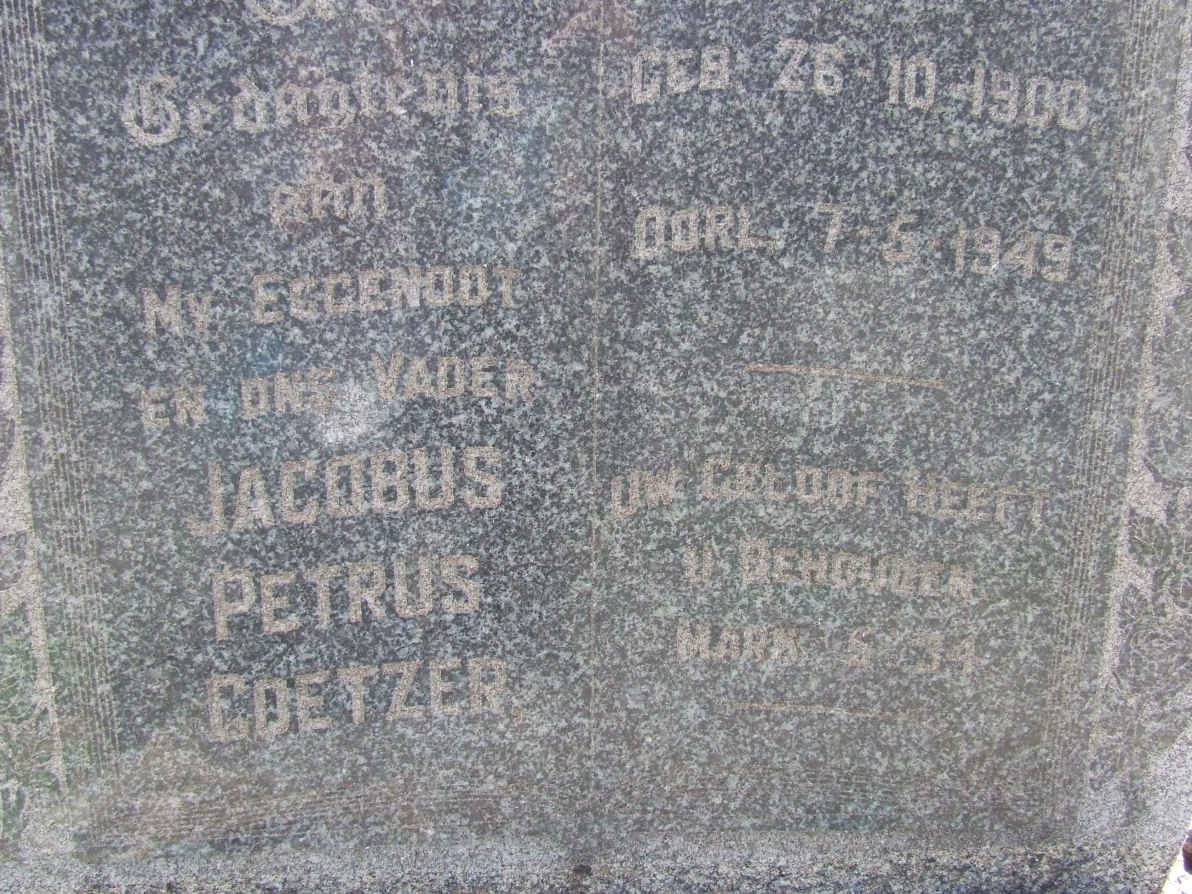 COETZER Jacobus Petrus 1900-1949