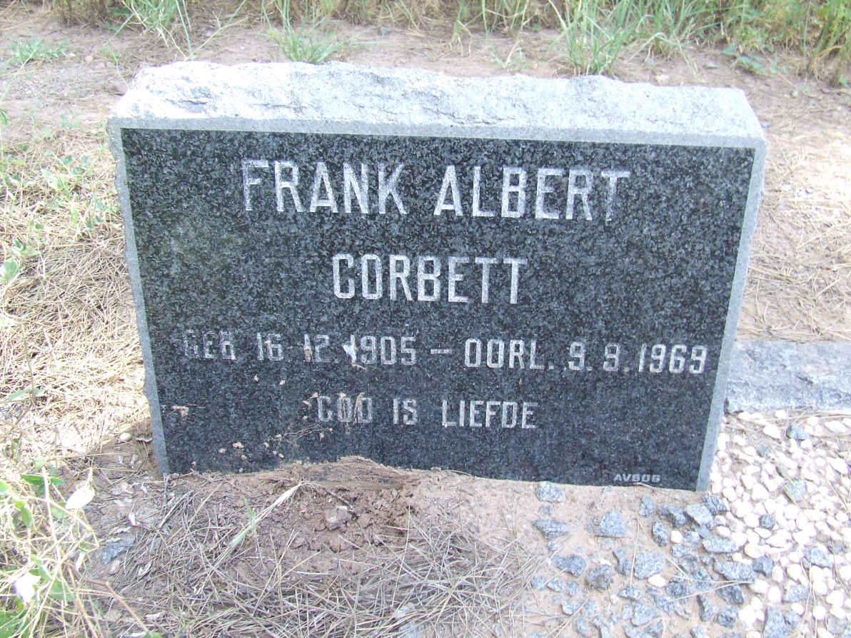 CORBETT Frank Albert 1905-1969