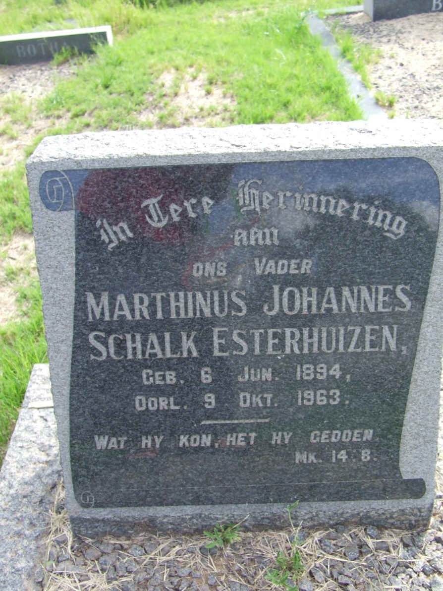 ESTERHUIZEN Marthinus Johannes Schalk 1894-1963
