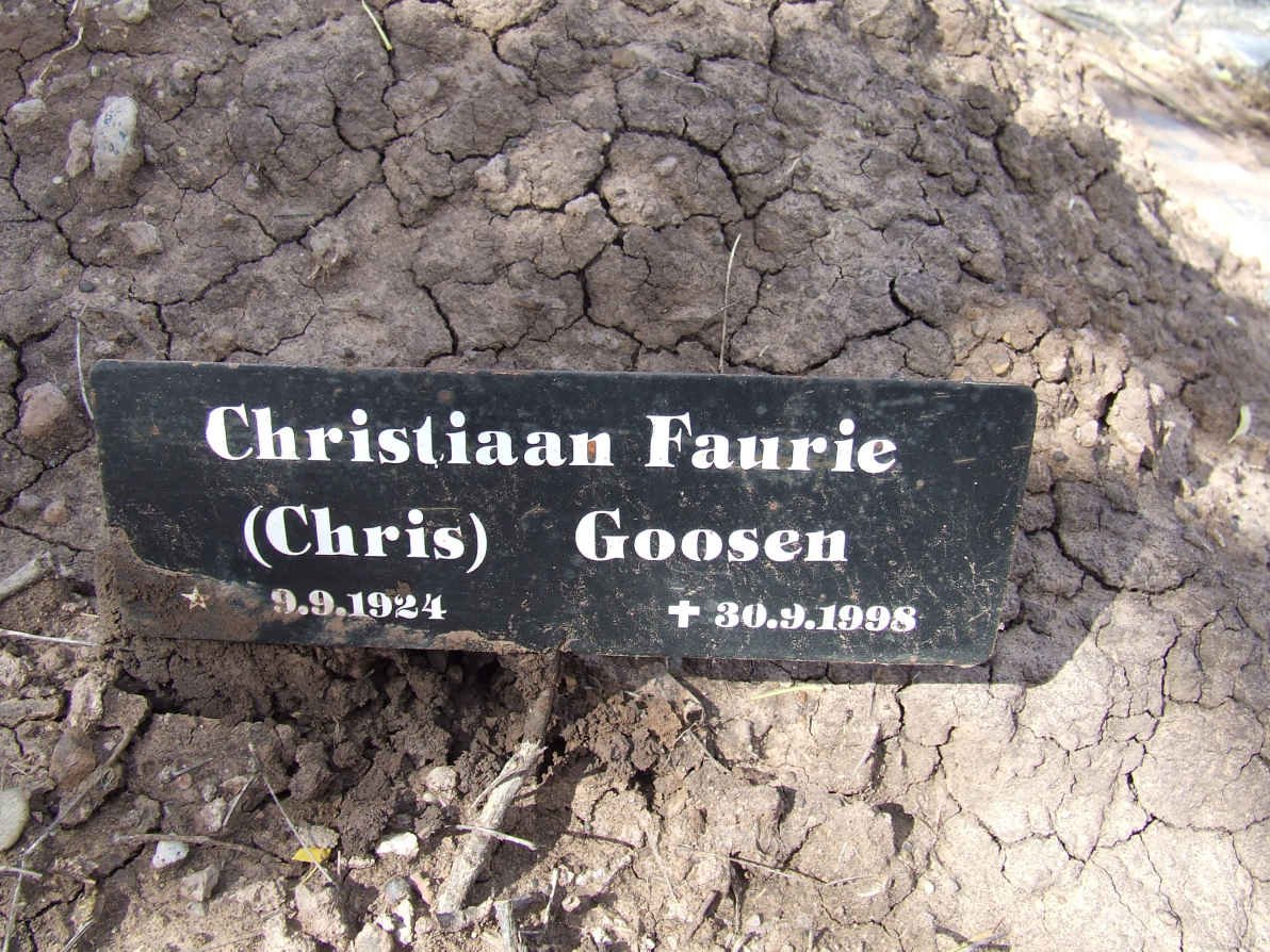 GOOSEN Christiaan Faurie 1924-1998