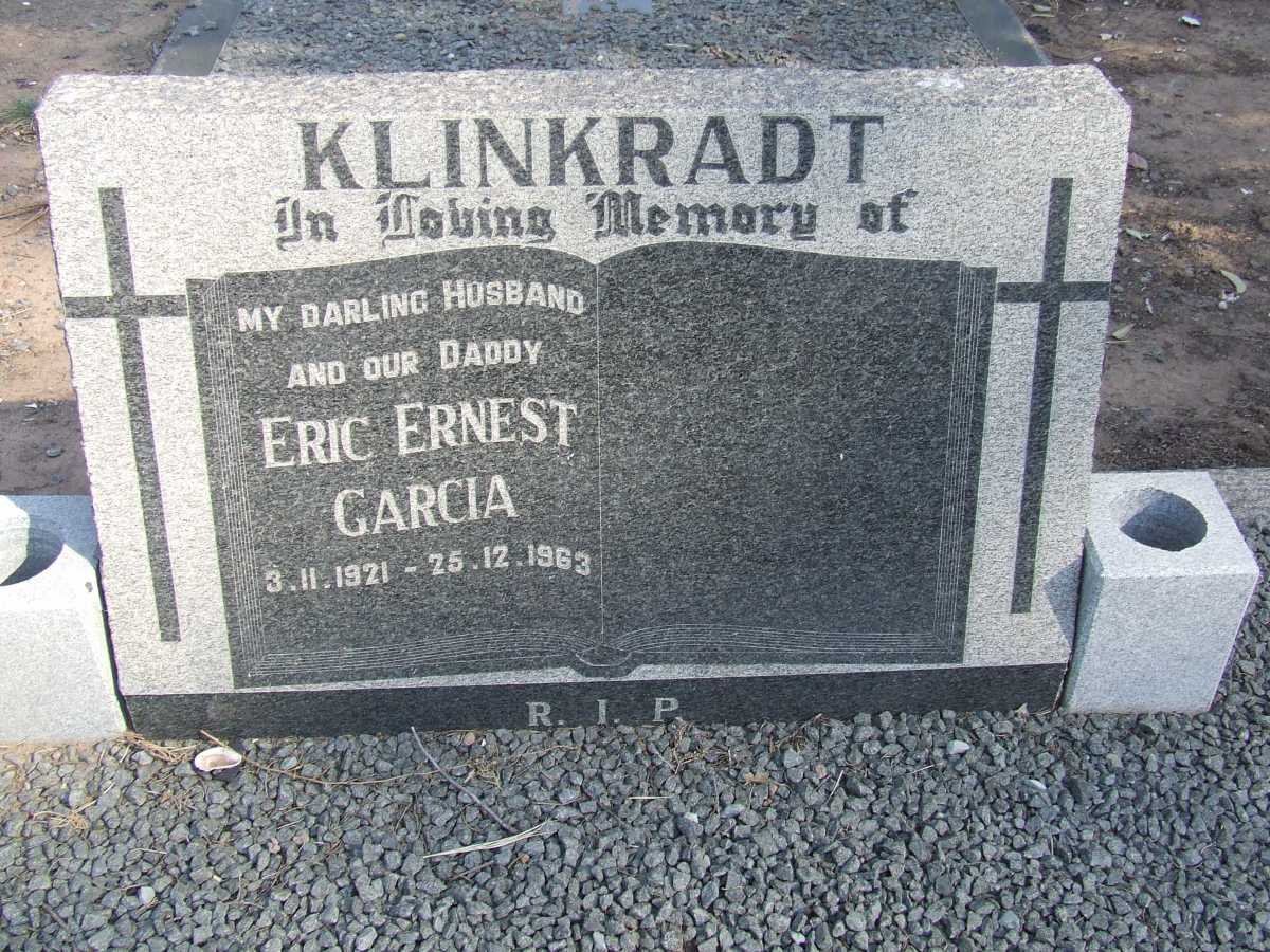 KLINKRADT Eric Ernest Garcia 1921-1963
