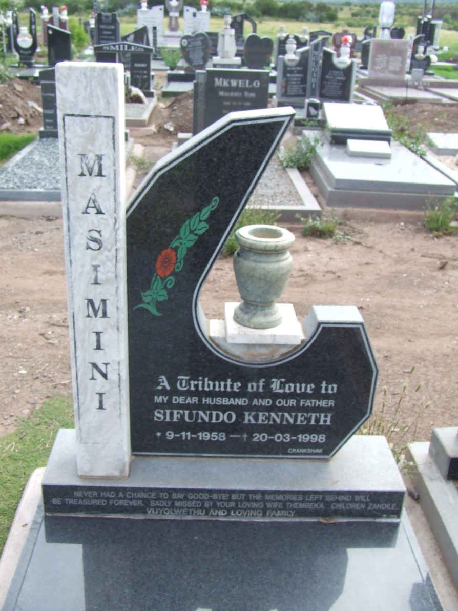 MASIMINI Sifundo Kenneth 1958-1998