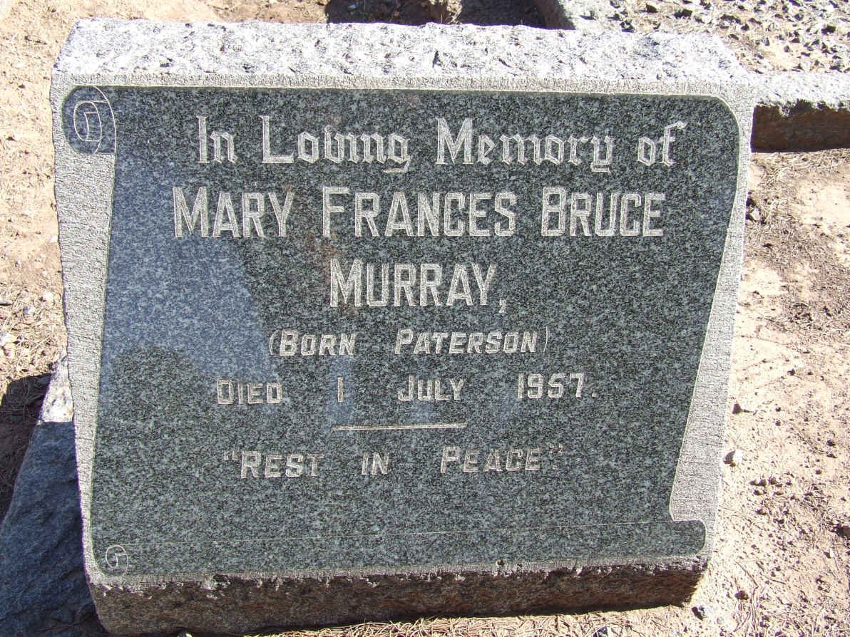 MURRAY Mary Frances Bruce nee PATERSON -1957