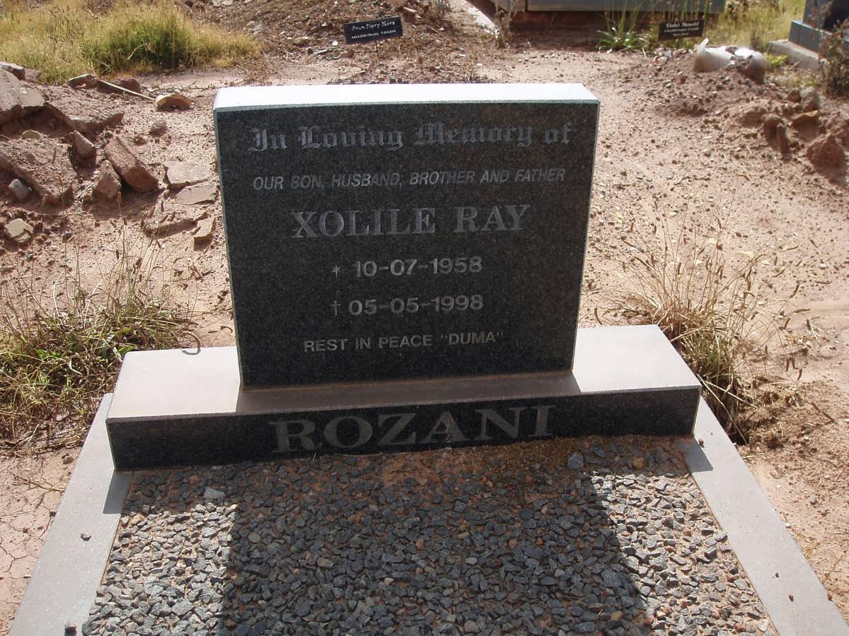 ROZANI Xolile Ray 1958-1998