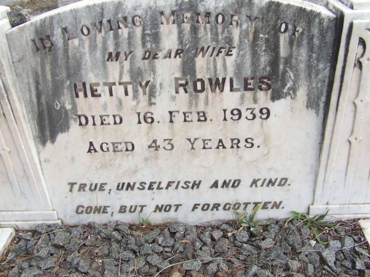 ROWLES Hetty -1939