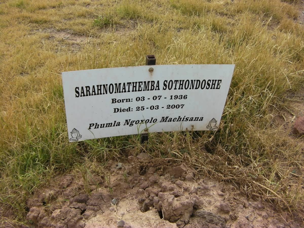 SOTHONDOSHE Sarah Nomathemba 1936-2007
