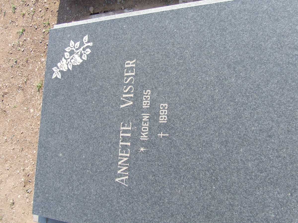 VISSER Annette nee KOEN 1935-1993