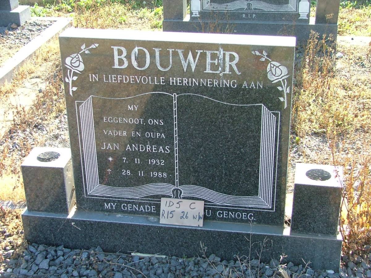 BOUWER Jan Andreas 1932-1988