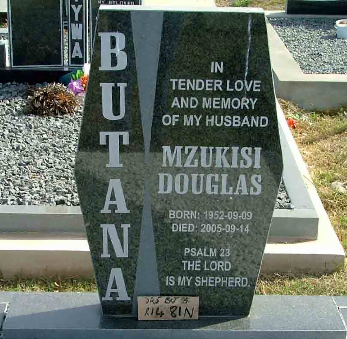BUTANA Mzukisi Douglas 1952-2005