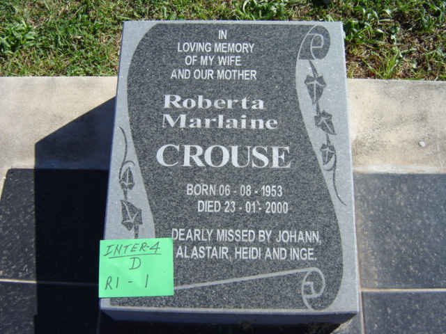 CROUSE Roberta Marlaine 1953-2000