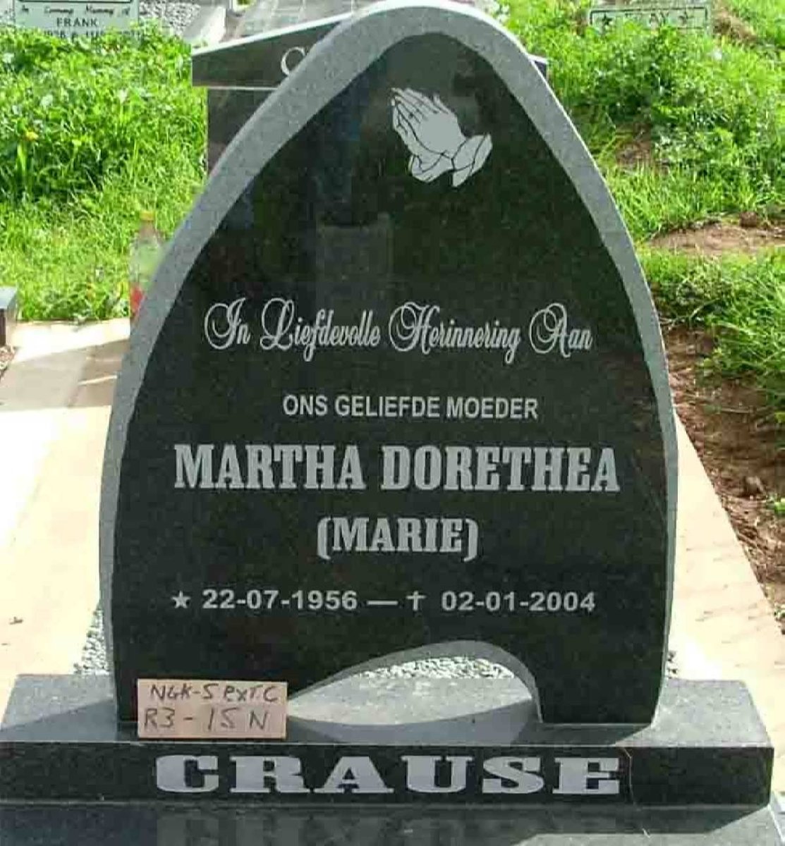 CRAUSE Martha Dorothea 1956-2004
