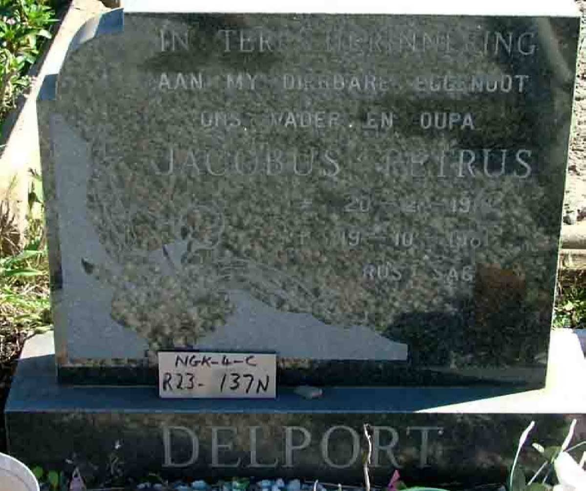 DELPORT Jacobus Petrus 1919-1961