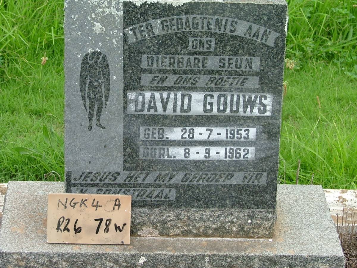 GOUWS David 1953-1962