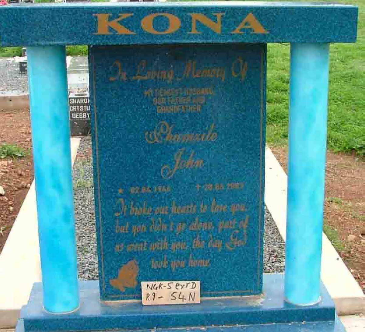 KONA Phumzile John 1946-2003
