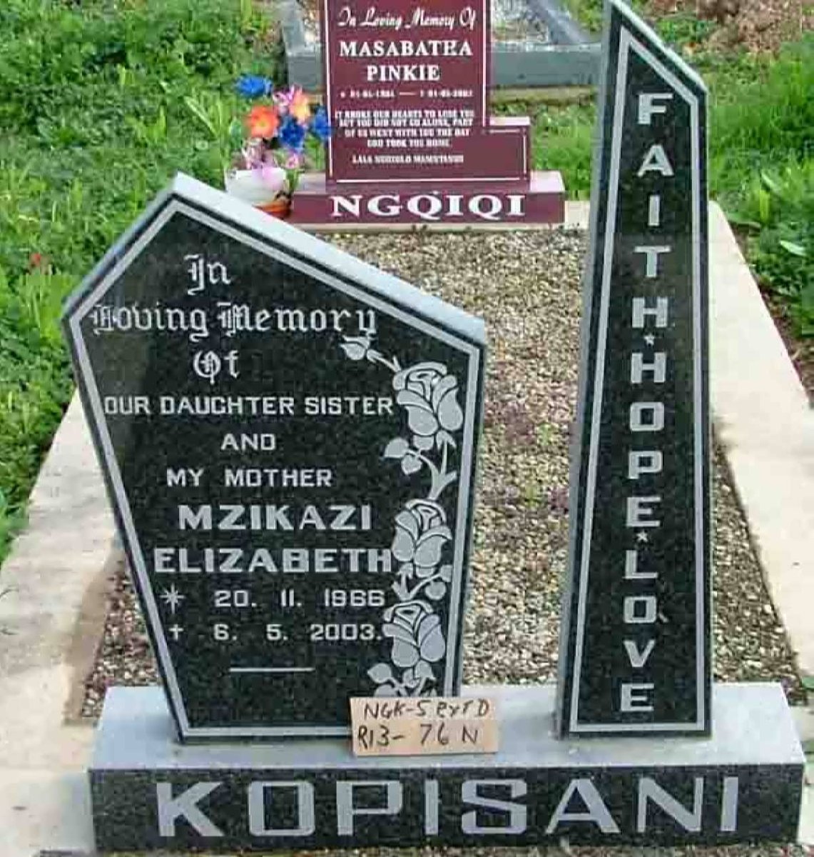 KOPISANI Mzikazi Elizabeth 1966-2003