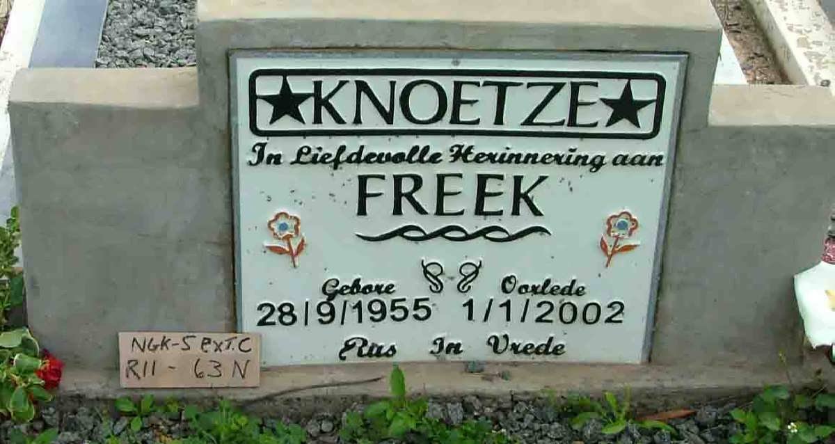KNOETZE Freek 1955-2002