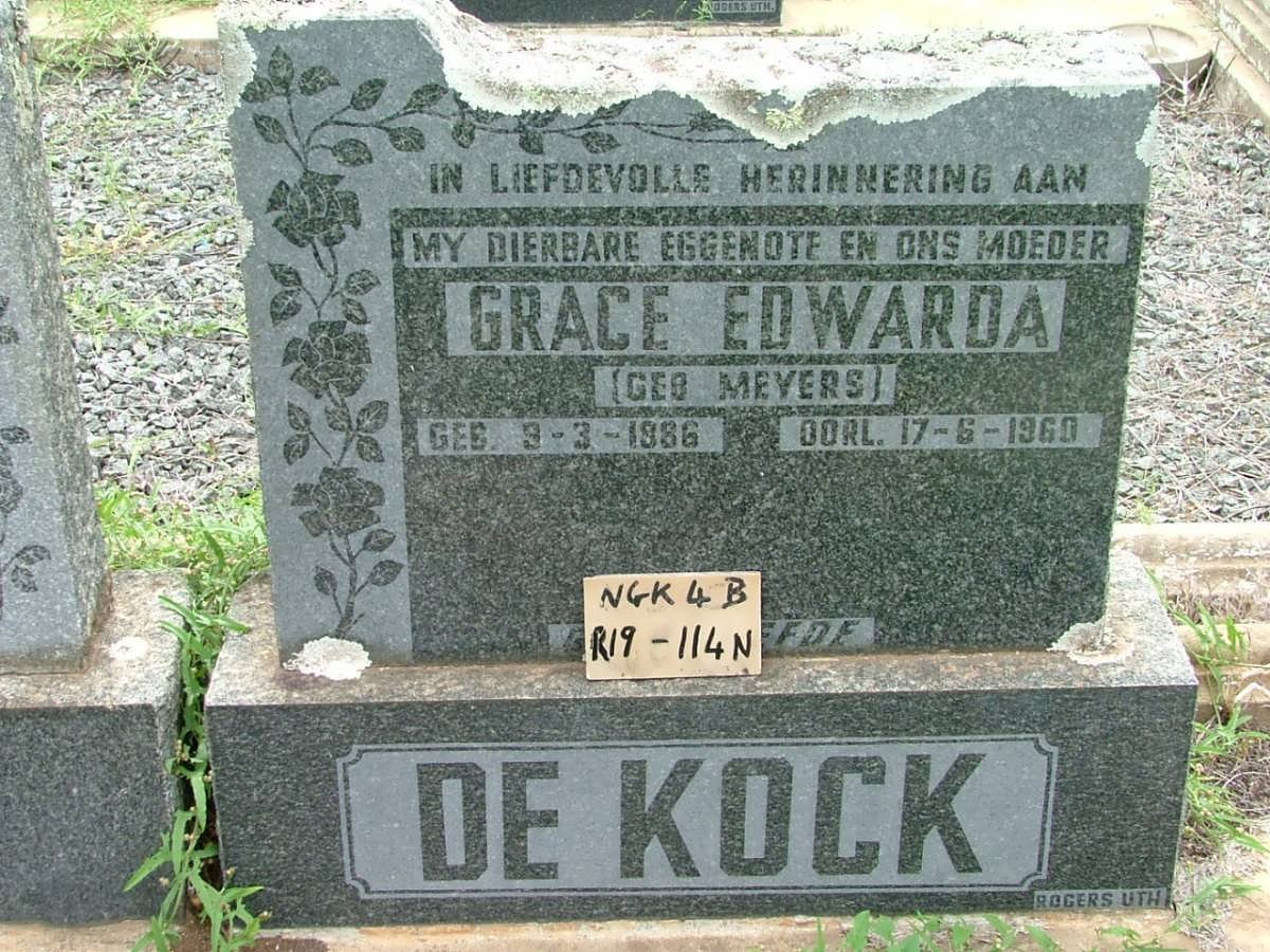 KOCK Grace Edwarda, de nee MEYERS 1886-1960
