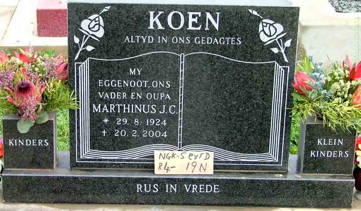 KOEN Marthinus J.C. 1924-2004