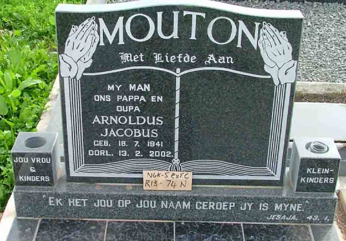 MOUTON Arnoldus Jacobus 1941-2002