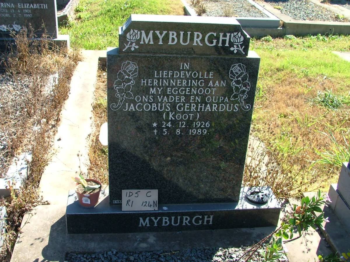 MYBURGH Jacobus Gerhardus 1926-1989