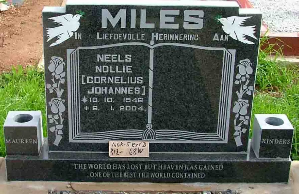 MILES Cornelius Johannes 1948-2004