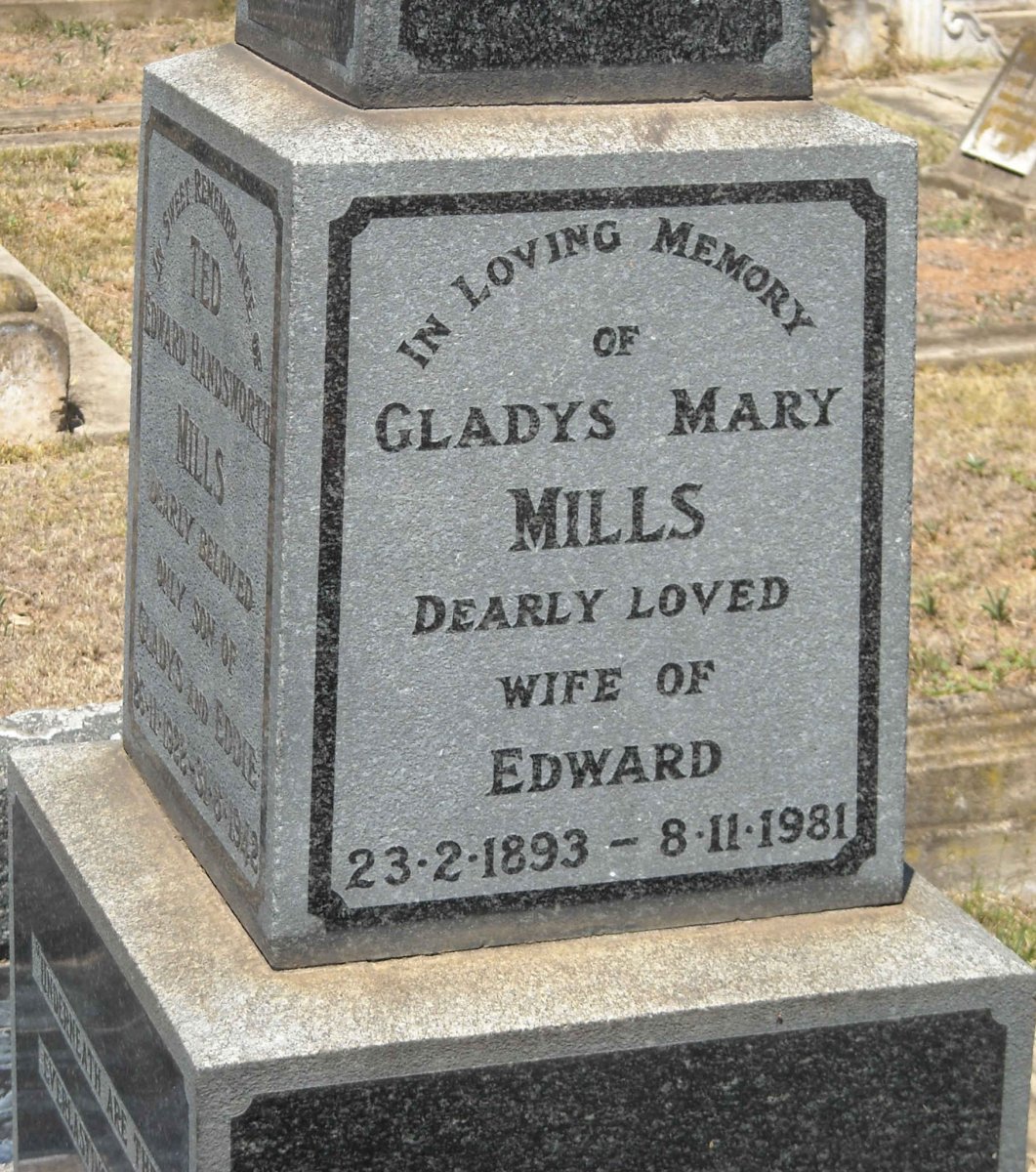 MILLS Gladys Mary 1893-1981