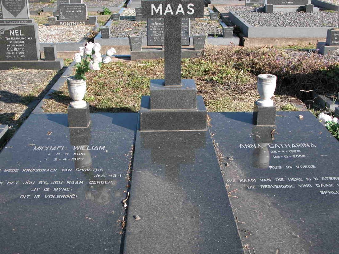 MAAS Michael William 1920-1979 &amp; Anna Catharina 1926-2006