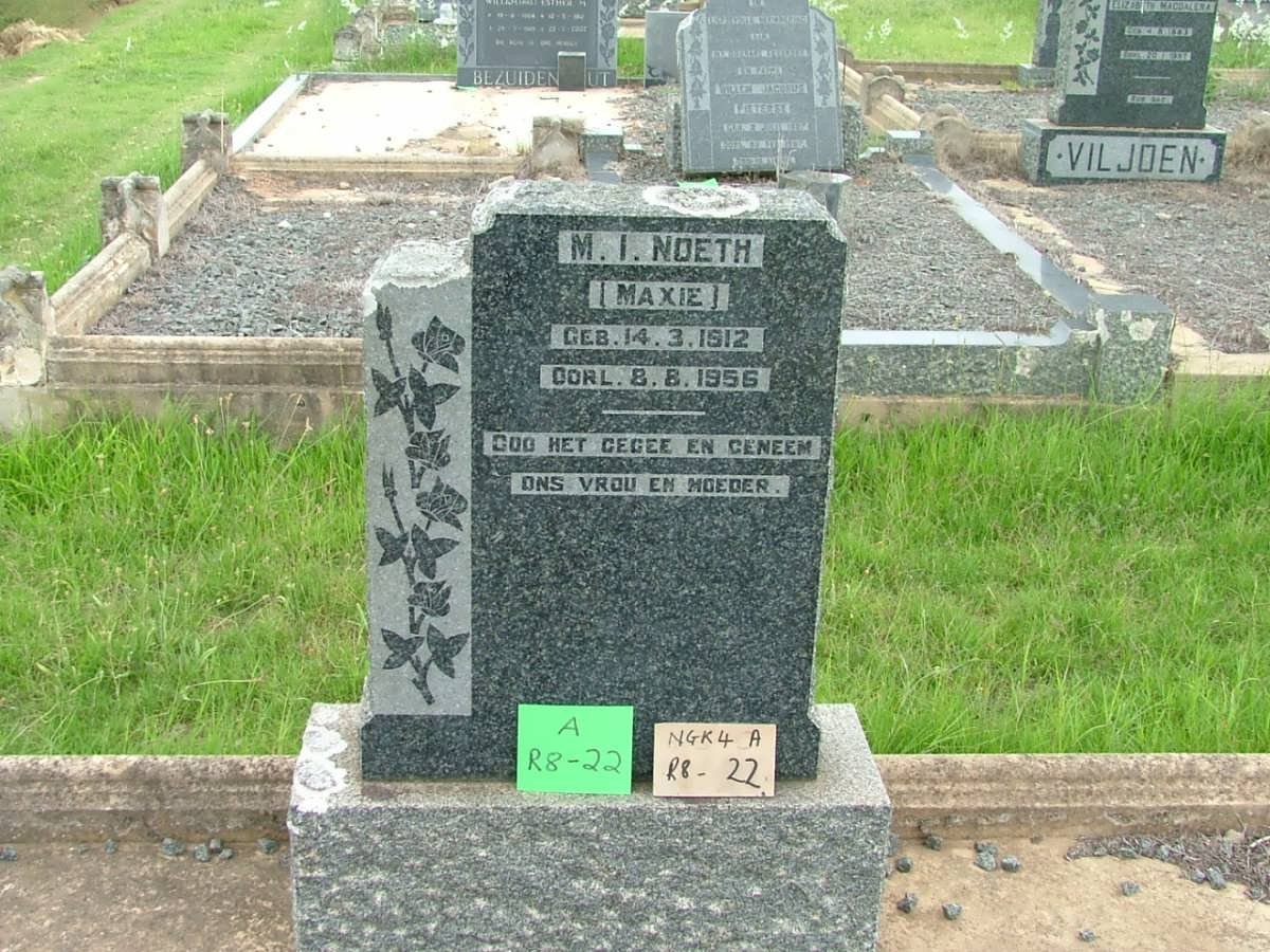 NOETH M.I. 1912-1956