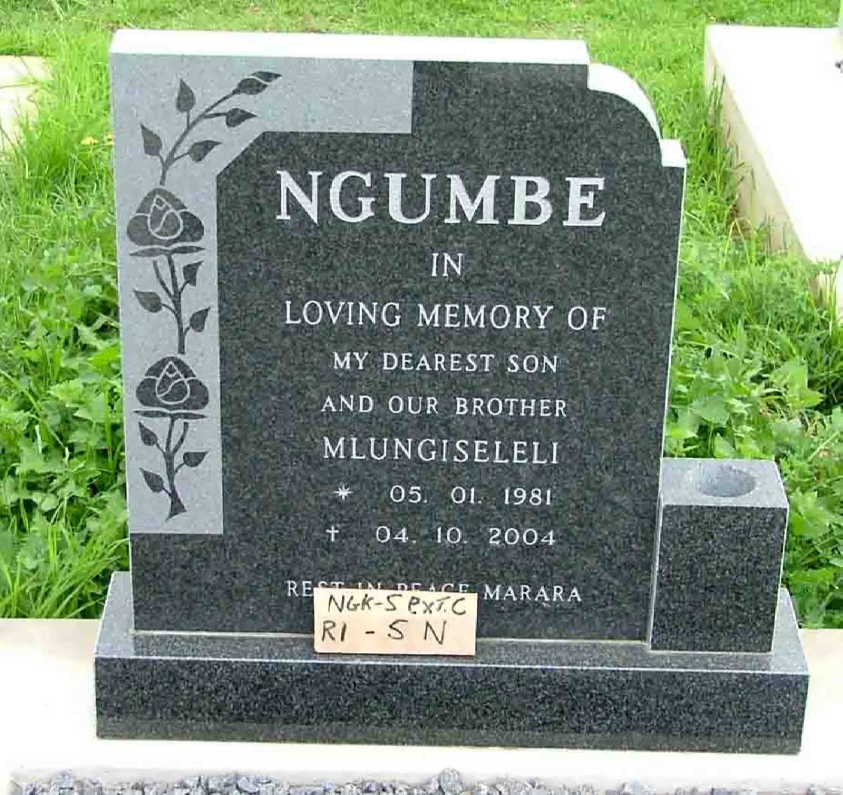 NGUMBE Mulungiseleli 1981-2004