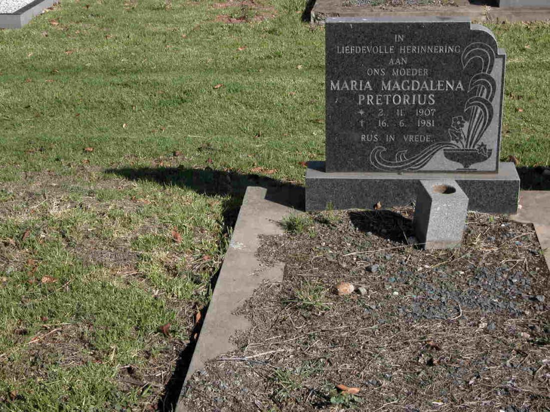 PRETORIUS Maria Magdalena 1907-1981
