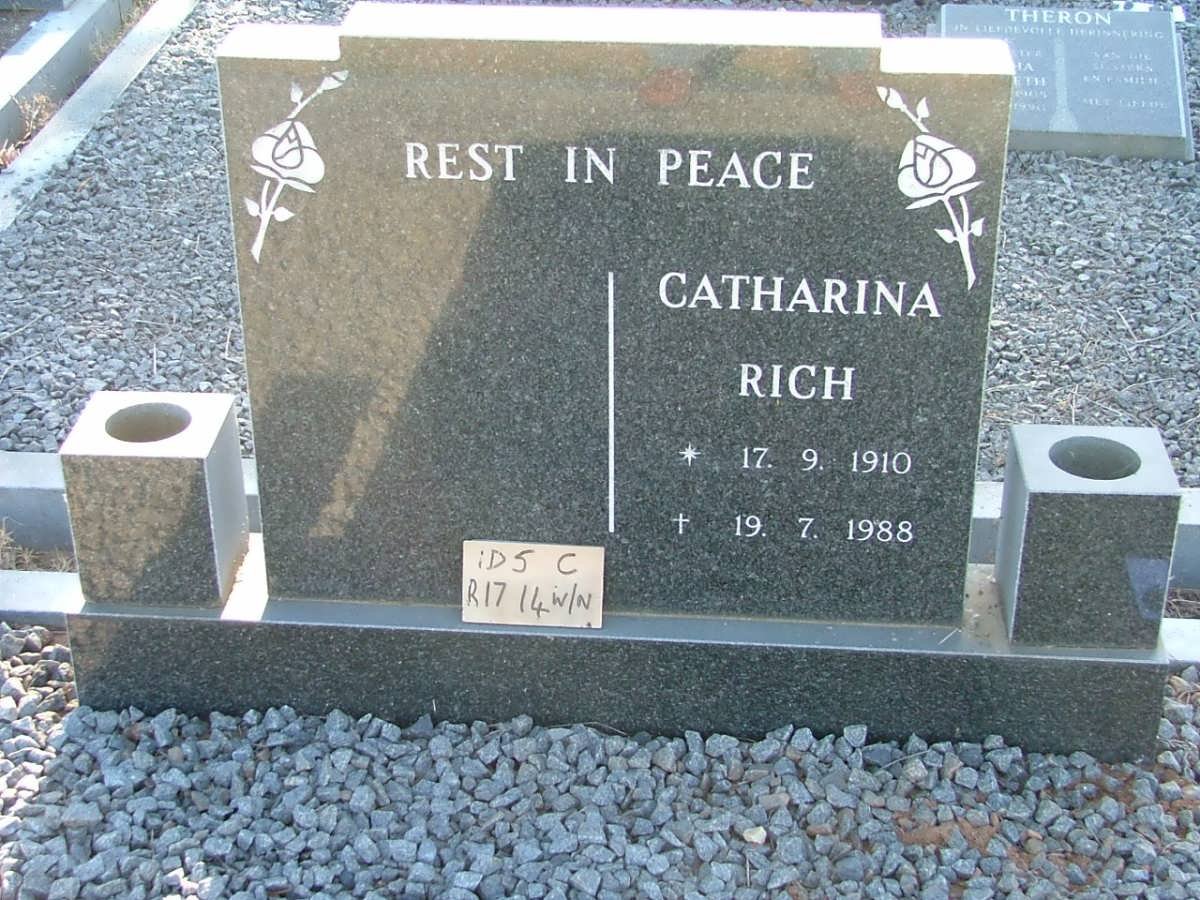 RICH Catharina 1910-1988