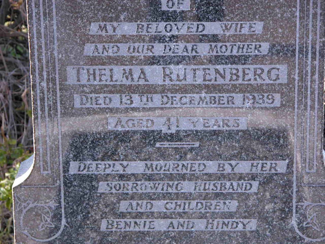 RUTENBERG Thelma -1939
