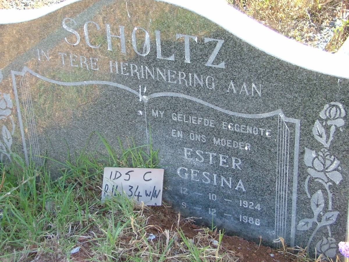 SCHOLTZ Ester Gesina 1924-1988
