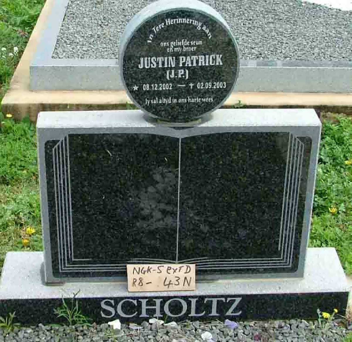 SCHOLTZ Justin Patrick 2002-2003