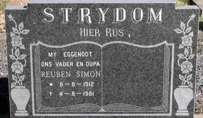 STRYDOM Reuben Simon 1912-1981