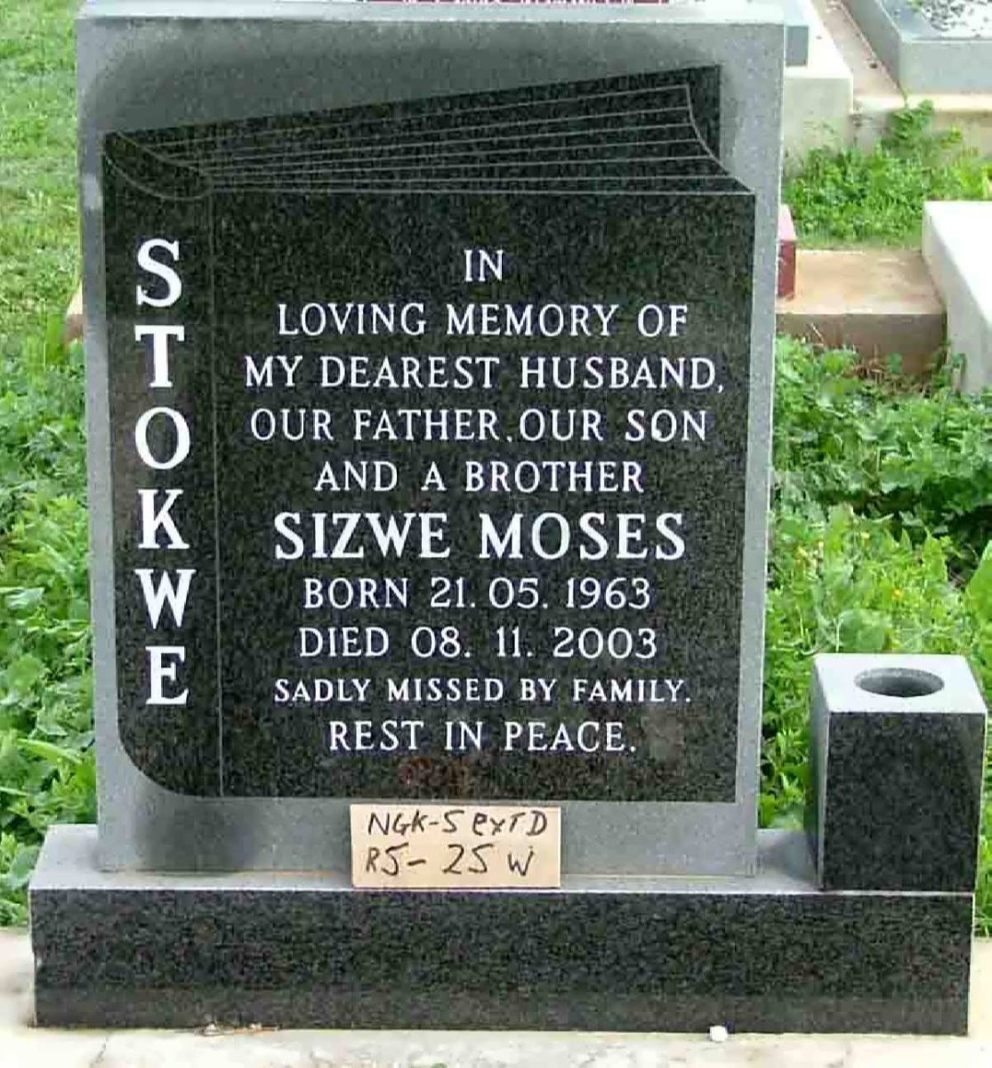 STOKWE Sizwe Moses 1963-2003