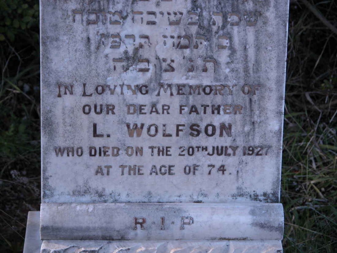 WOLFSON L. -1927