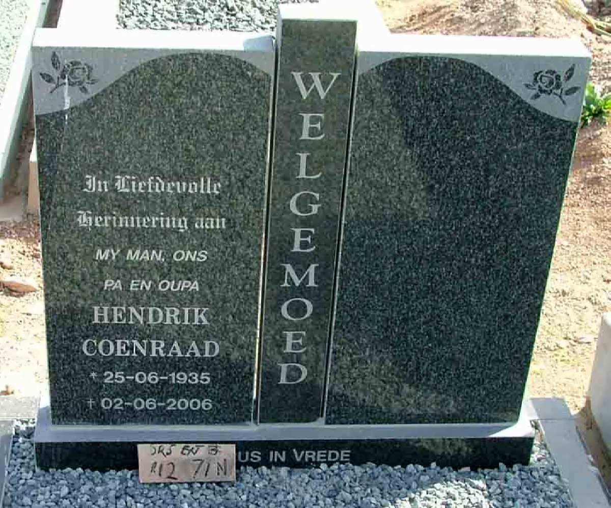 WELGEMOED Hendrik Coenraad 1935-2006