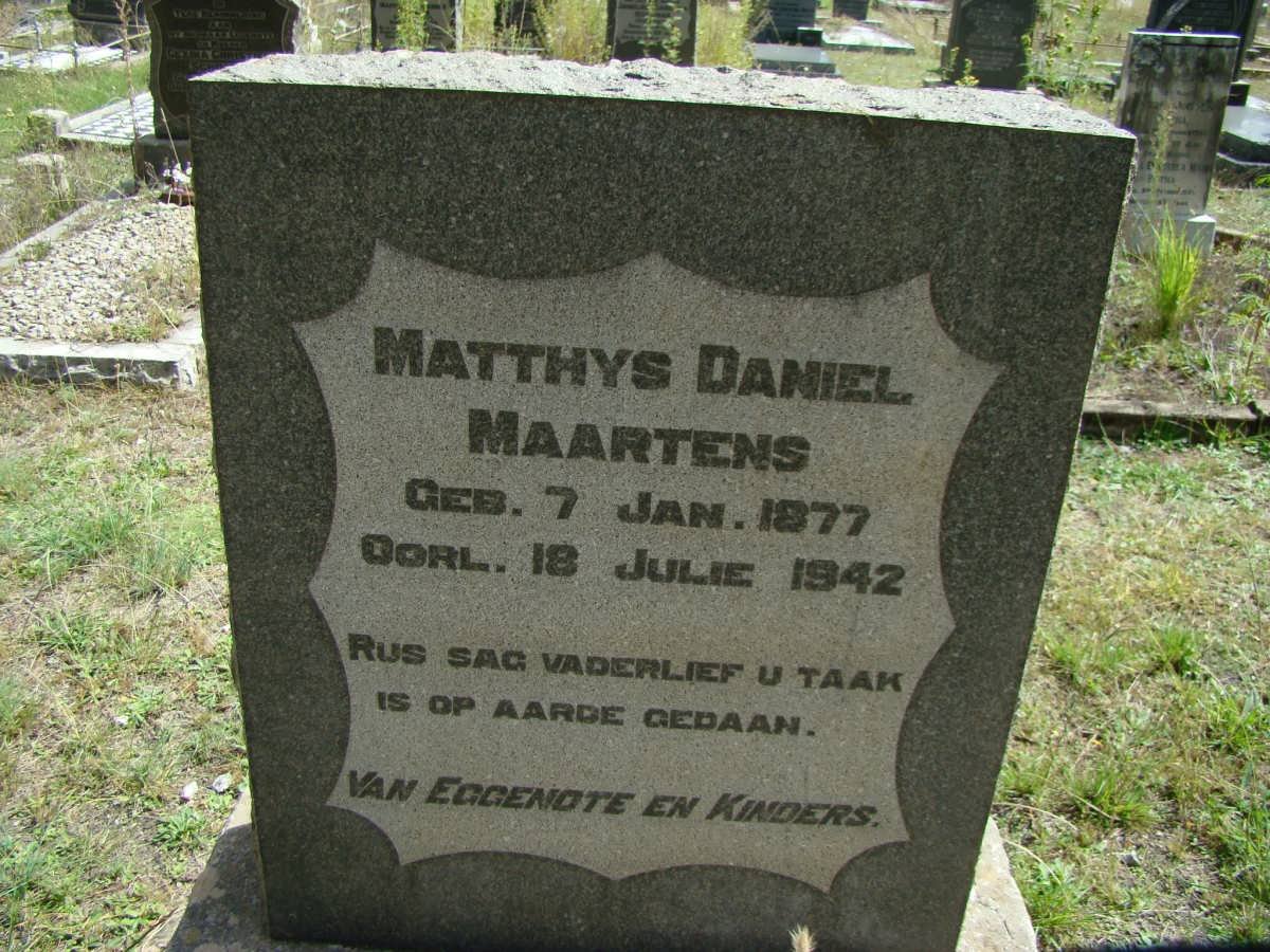 MAARTENS Matthys Daniel 1877-1942